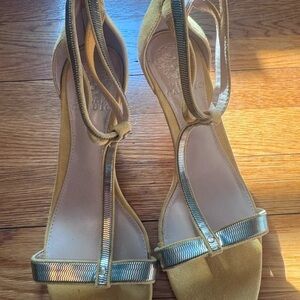 LuLaRoe Mustard and Metallic Sandals